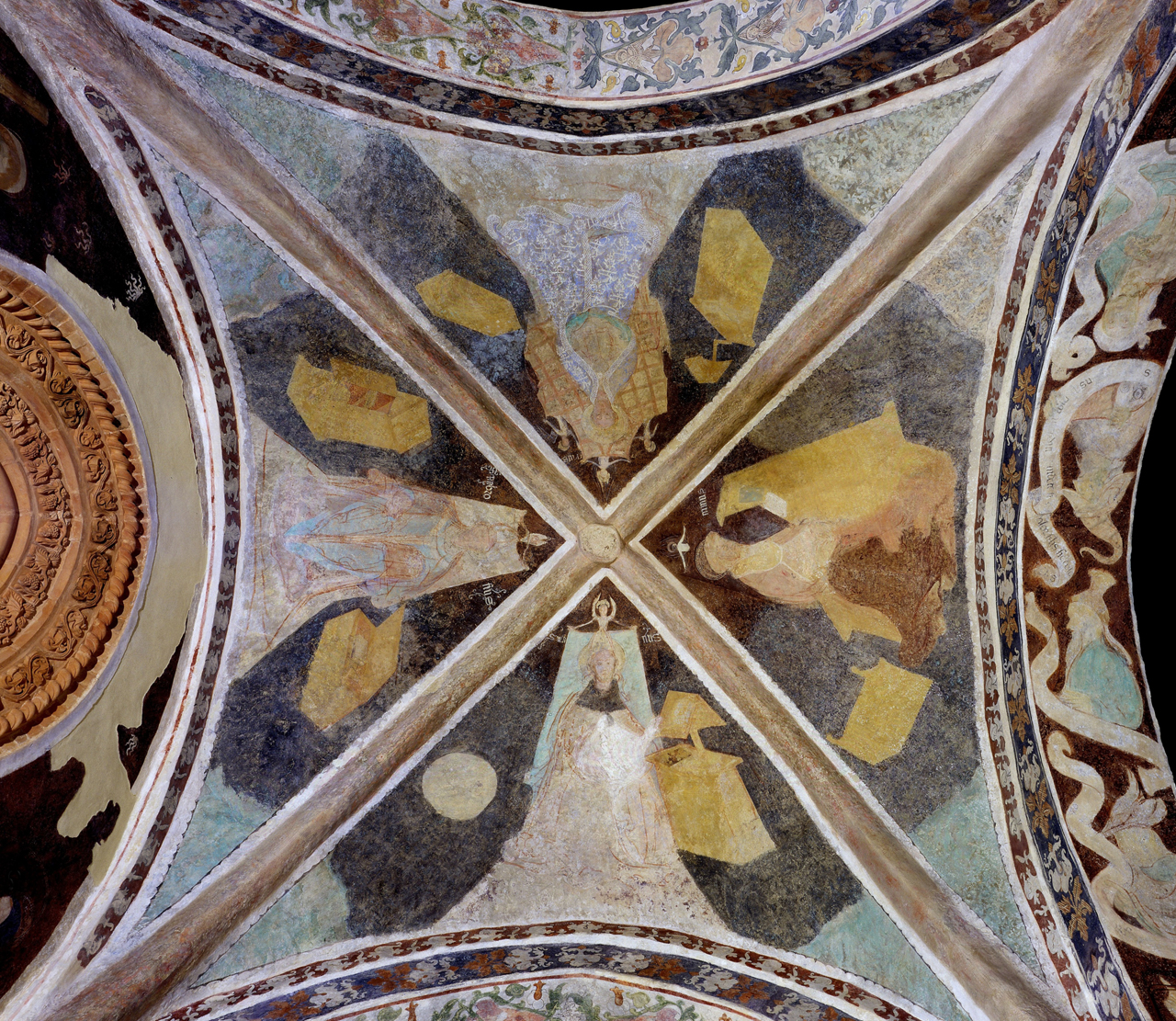 Dottori della chiesa (dipinto murale, ciclo) - ambito lombardo (terzo quarto sec. XV)