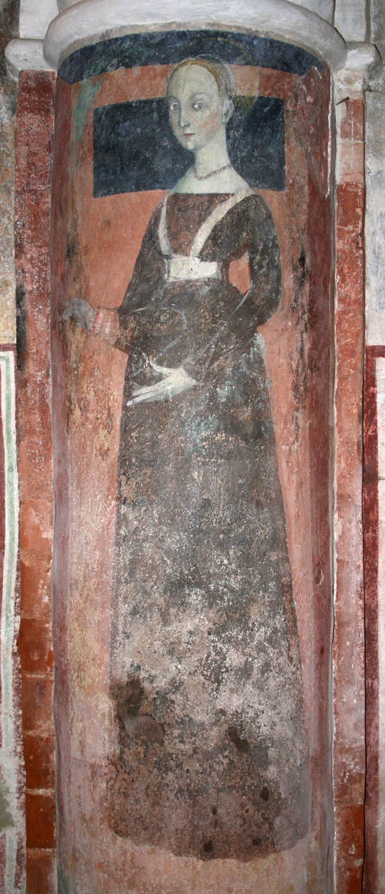 Santa Lucia (dipinto murale, opera isolata) - ambito lombardo (metà sec. XV)
