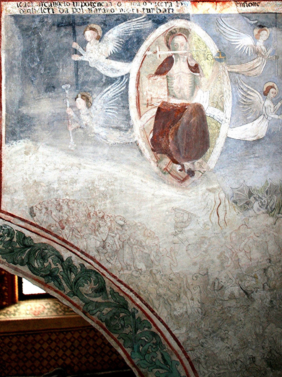 Cristo giudice (dipinto murale, elemento d'insieme) - ambito lombardo (seconda metà sec. XV)