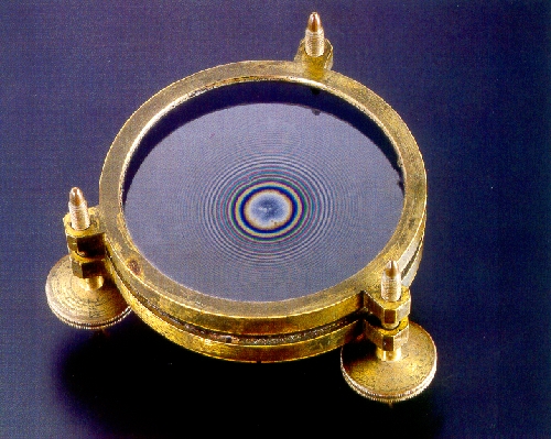 apparecchio, per gli anelli colorati di Newton di Newton Isaac (sec. XIX)