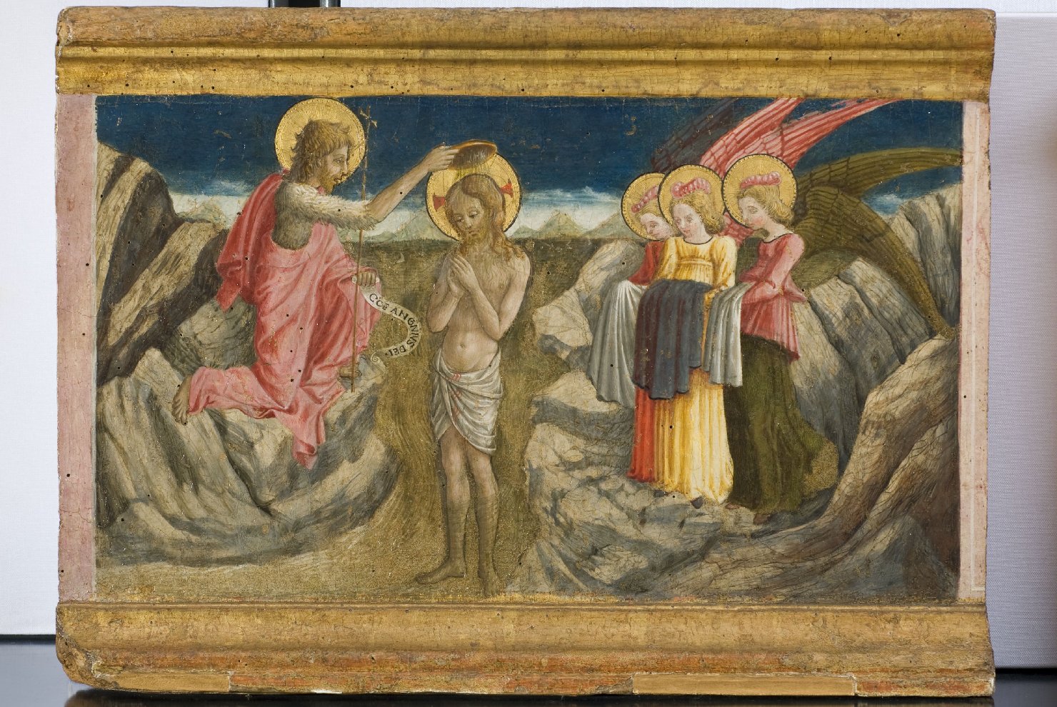 battesimo di Cristo (scomparto di predella, elemento d'insieme) di Bonfigli Benedetto (attribuito) (terzo quarto sec. XV)