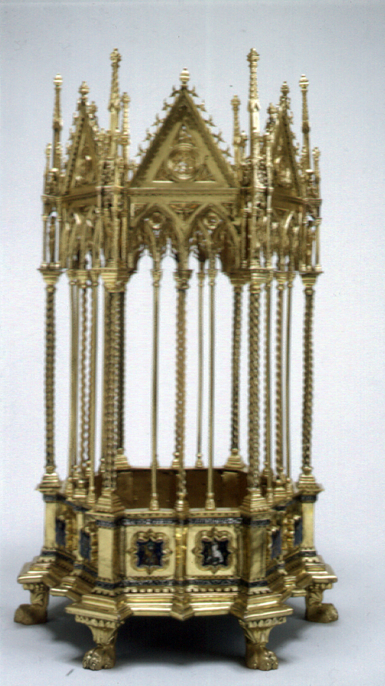 reliquiario architettonico - a tempietto, opera isolata - ambito umbro-senese (seconda metà sec. XIV)