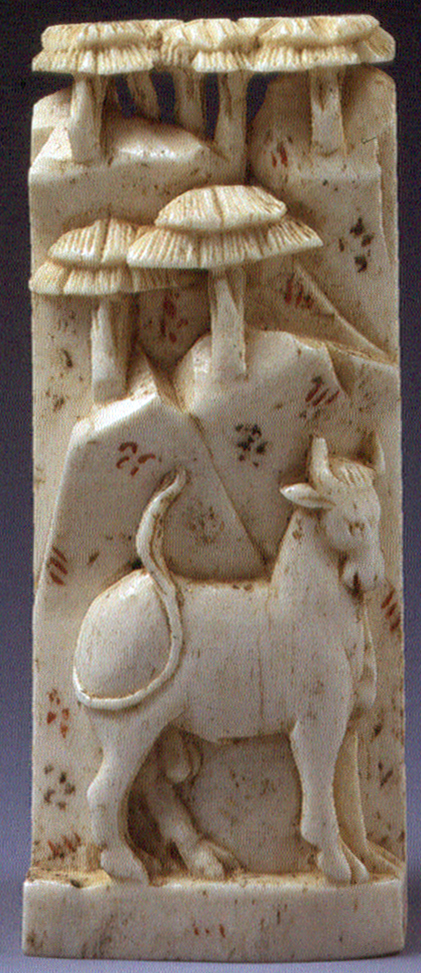 toro (placchetta, elemento d'insieme) di Bottega degli Embriachi (attribuito) (prima metà sec. XV)
