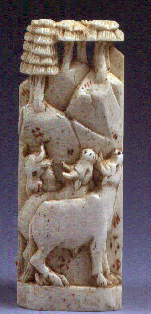 toro (placchetta, elemento d'insieme) di Bottega degli Embriachi (attribuito) (prima metà sec. XV)