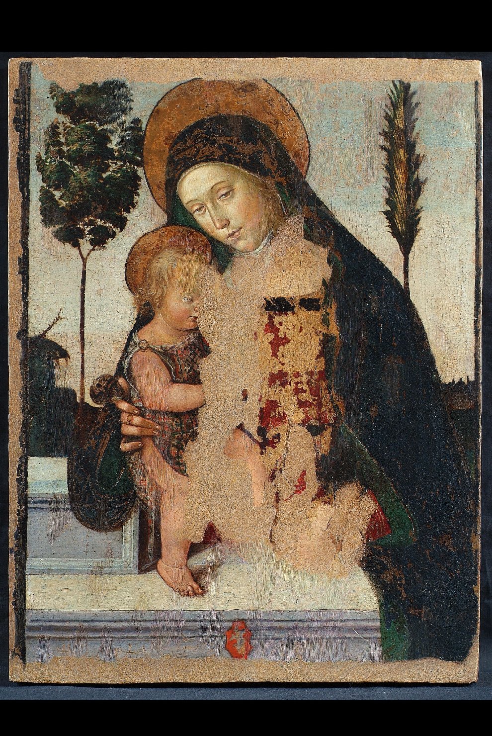 Madonna degli alberelli, Madonna con Bambino (dipinto, opera isolata) di Pinturicchio (attribuito) (seconda metà sec. XV)
