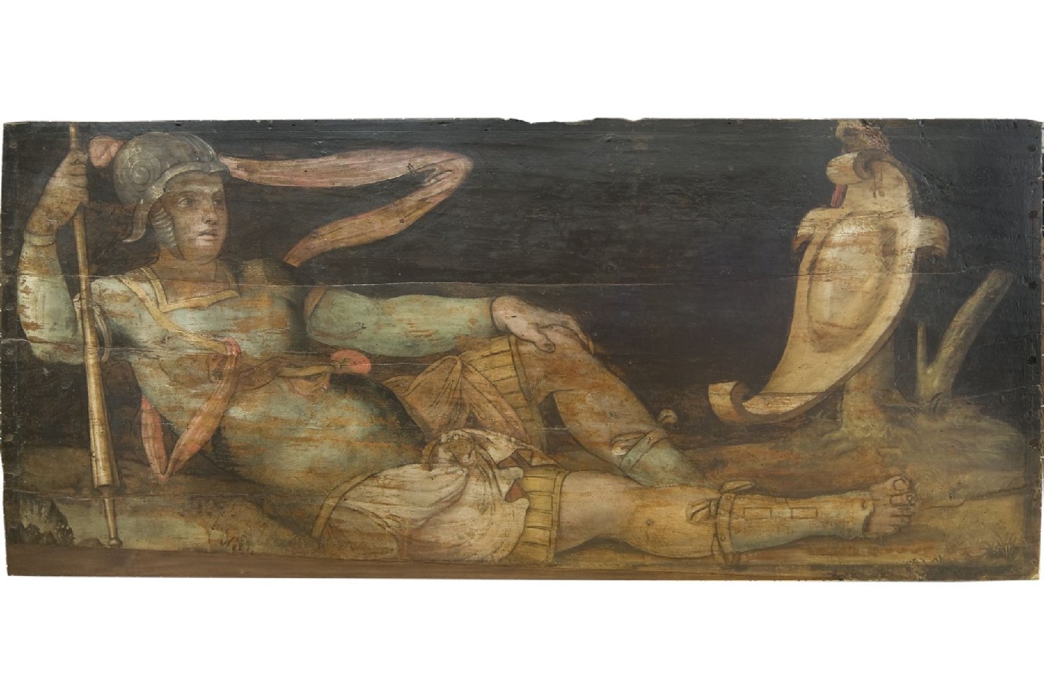 guerriero (dipinto, frammento) di Lattanzio Pagani (attribuito) (prima metà sec. XVI)