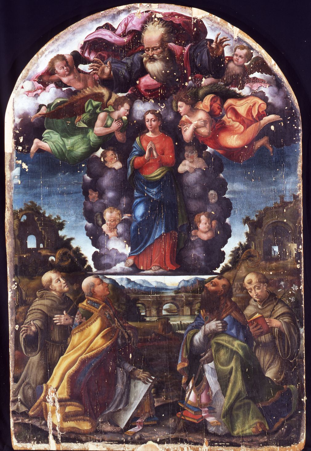 Madonna in gloria tra Santi (dipinto, opera isolata) - ambito umbro (sec. XVI)