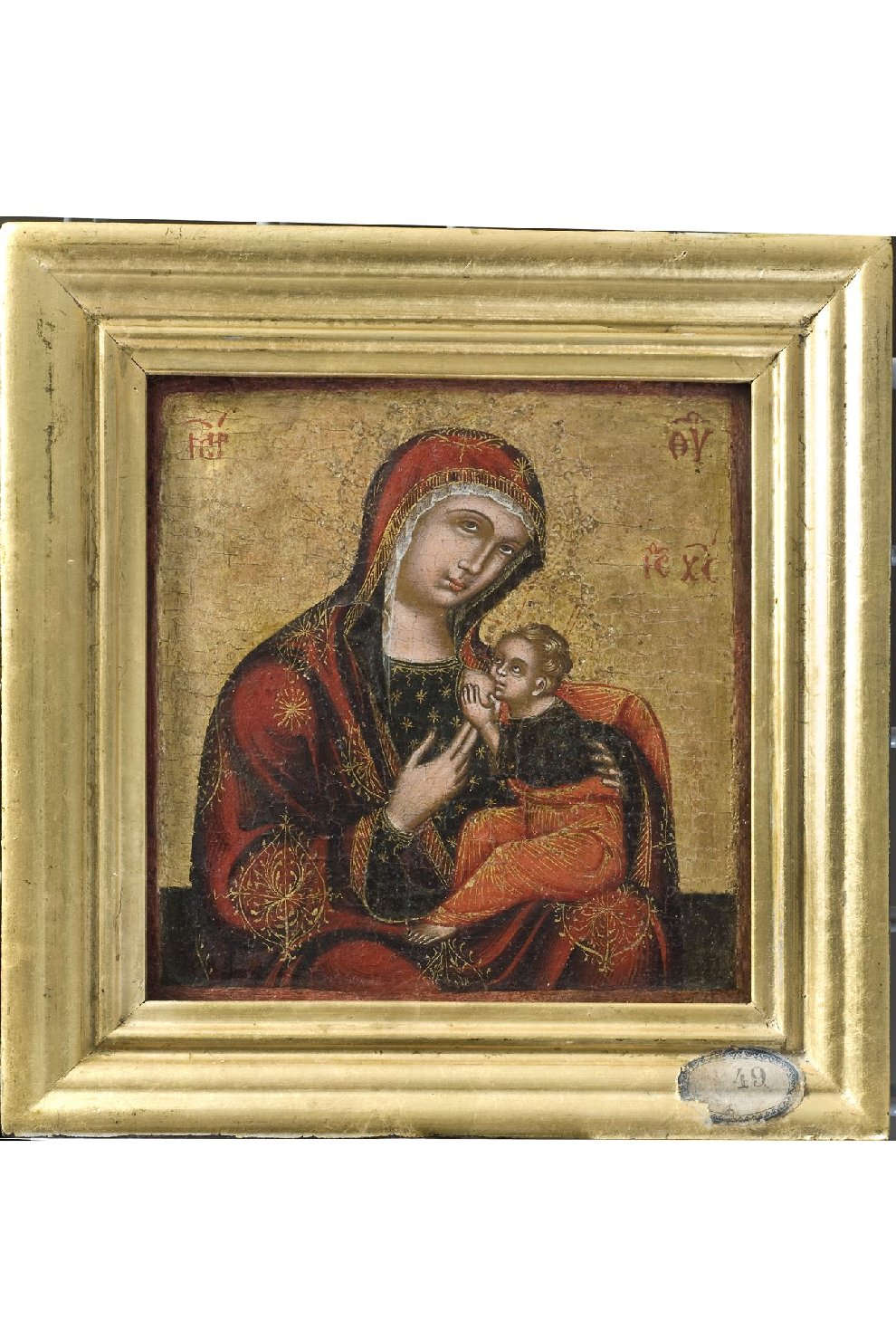 Madonna del Latte (dipinto, opera isolata) - ambito greco-veneziano (prima metà, metà sec. XVI, sec. XVI)
