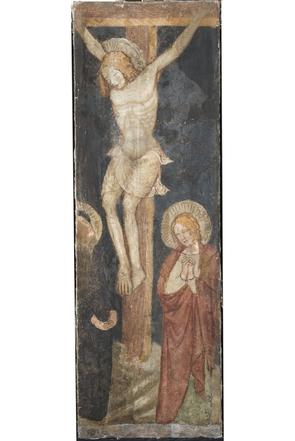 crocifissione di Cristo con la Madonna e santi (dipinto murale staccato, complesso decorativo) - ambito perugino (prima metà sec. XIV)