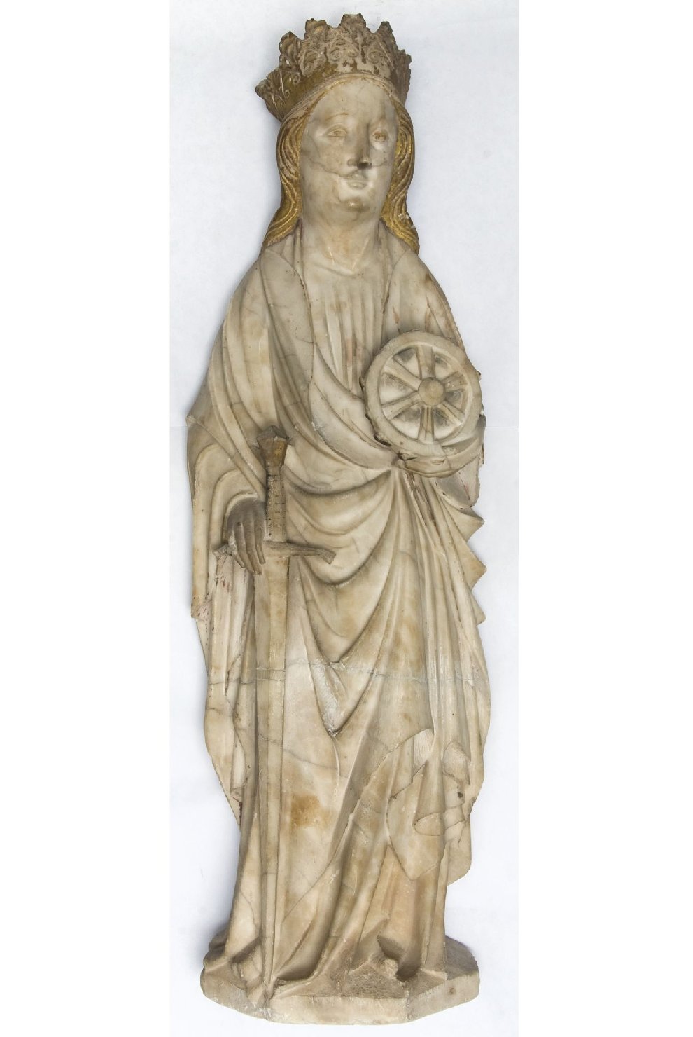 Santa Caterina d'Alessandria (statua, opera isolata) - produzione renana (secc. XIV/ XV)