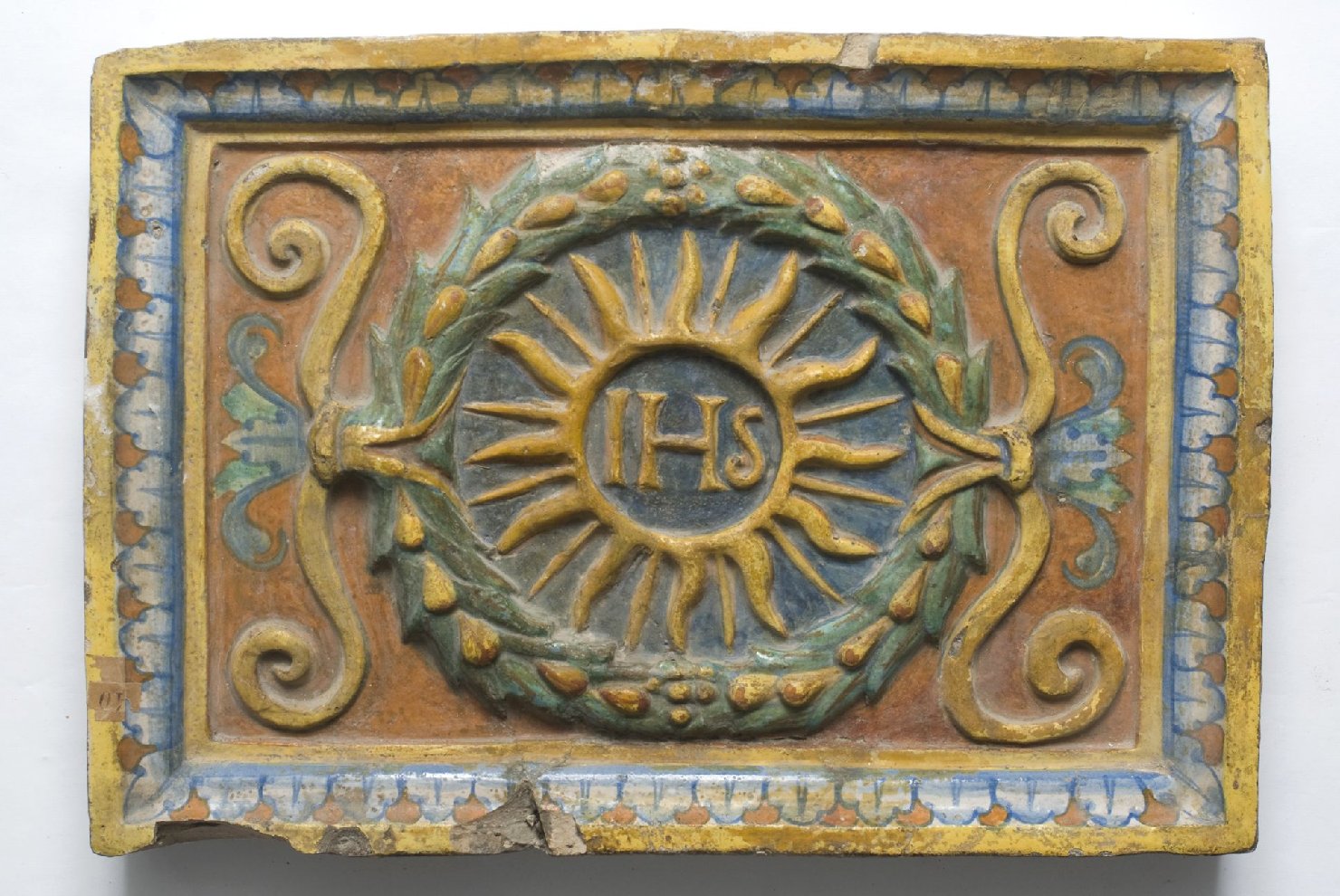 monogramma cristologico (targa, opera isolata) - manifattura umbra (sec. XVIII)