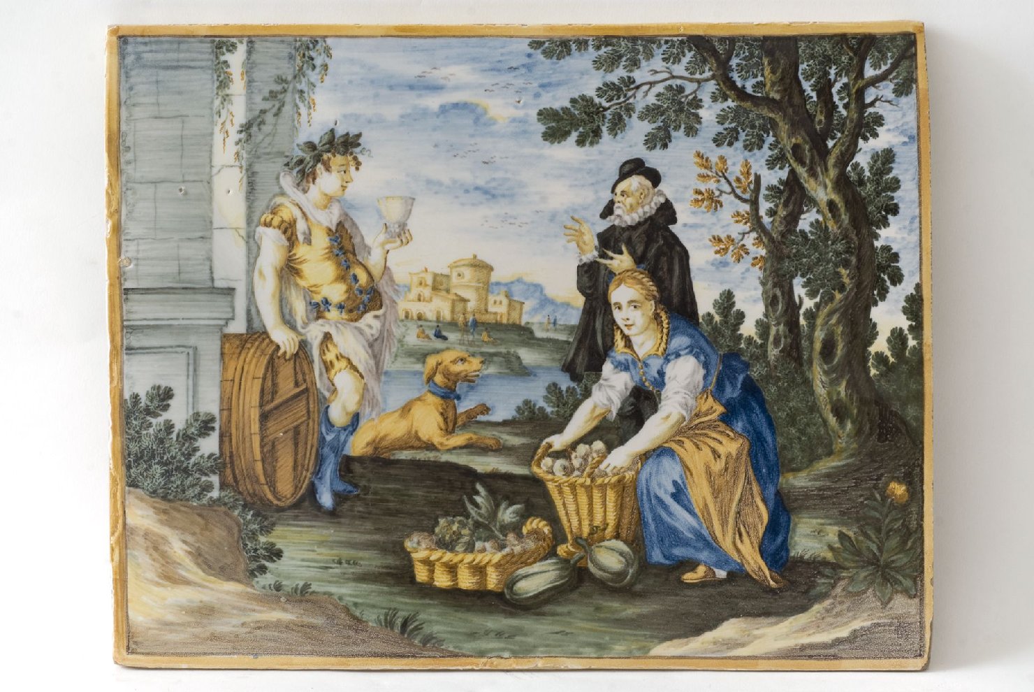 allegoria dell'autunno (targa, opera isolata) di Gentili Giacomo il Giovane (attribuito) (sec. XVIII)