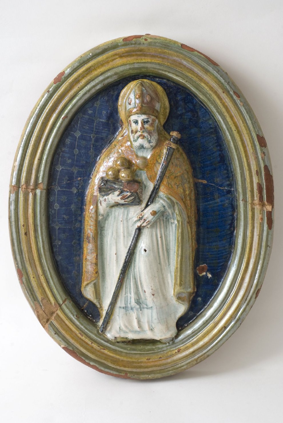 San Nicola di Bari (rilievo, opera isolata) - produzione umbra (sec. XVI)