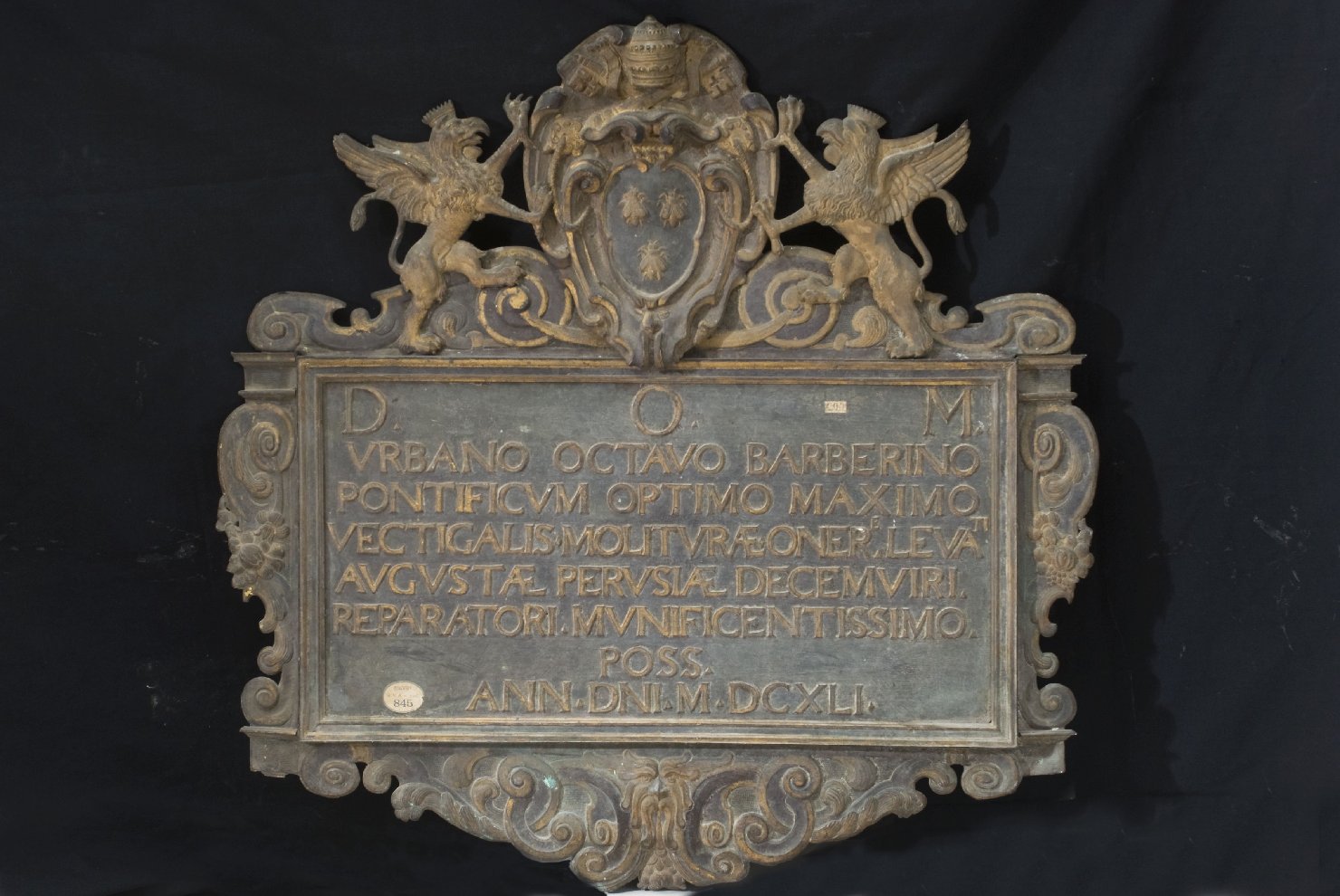 targa commemorativa, opera isolata - ambito dell'Italia centrale (sec. XVII)