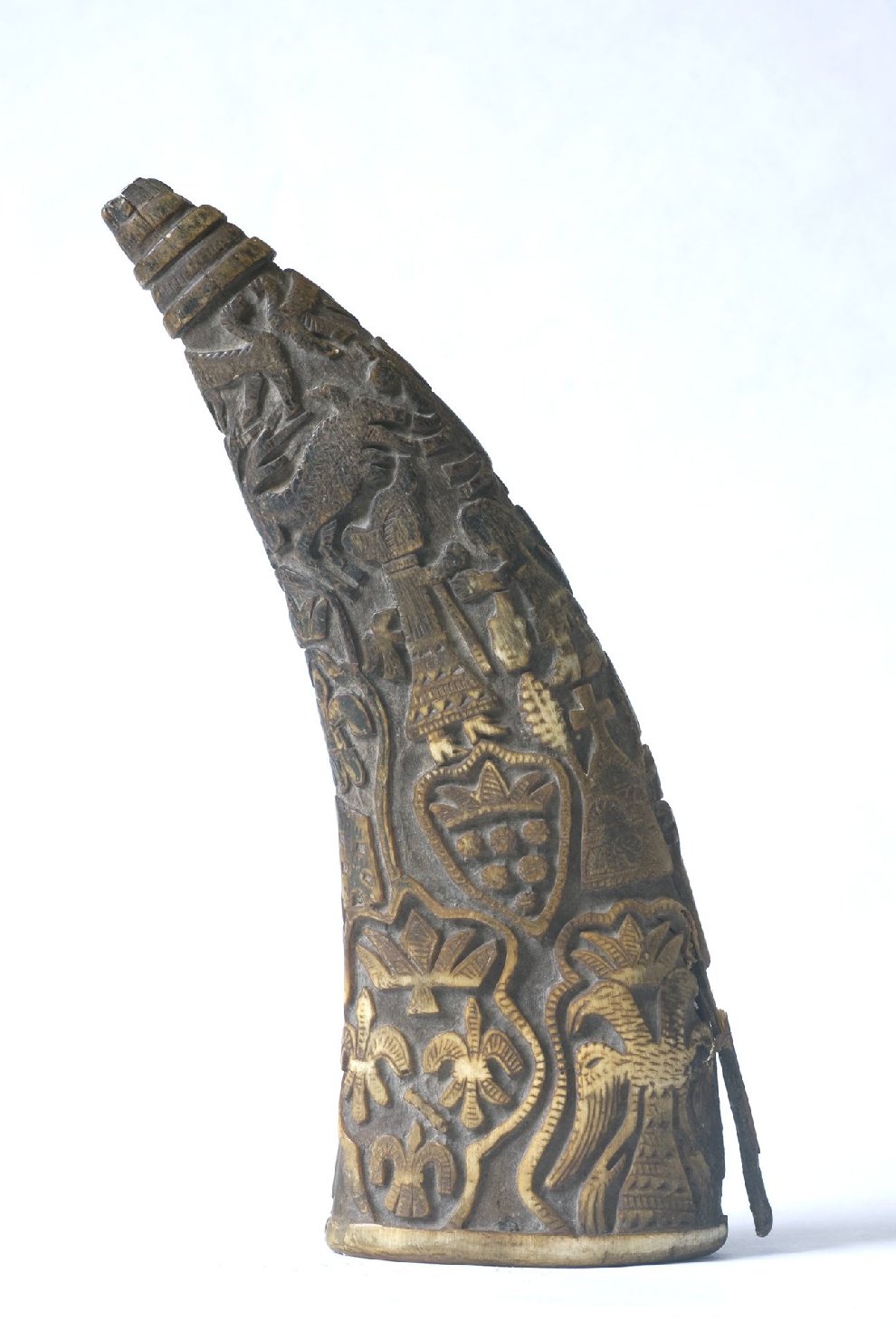 fiaschetta per la polvere da sparo, opera isolata - ambito europeo (sec. XVII)