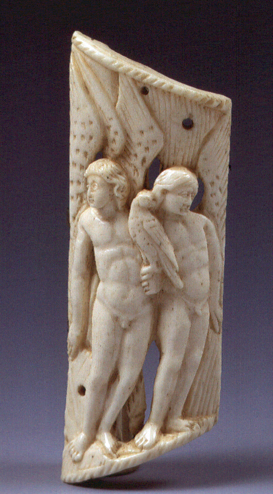 genio (placchetta, elemento d'insieme) di Bottega degli Embriachi (prima metà sec. XV)