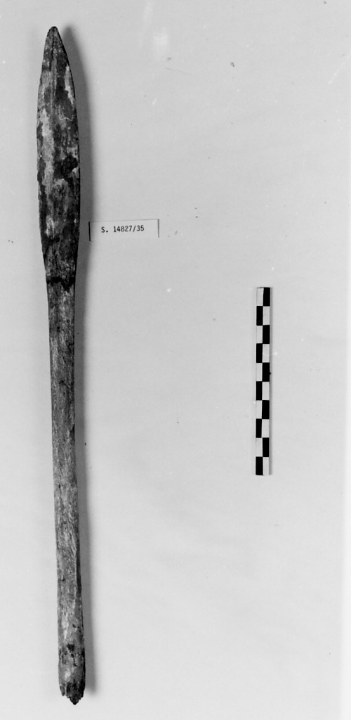 Tracce di decoro policromo (bianco, rosso, nero) (Timone con pala lanceolata) (Medio Regno)