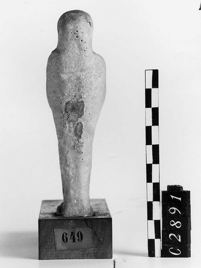 Ushabti mummiforme con pilastro dorsale, Schneider Cl.XIA5 (Epoca Tolemaica)