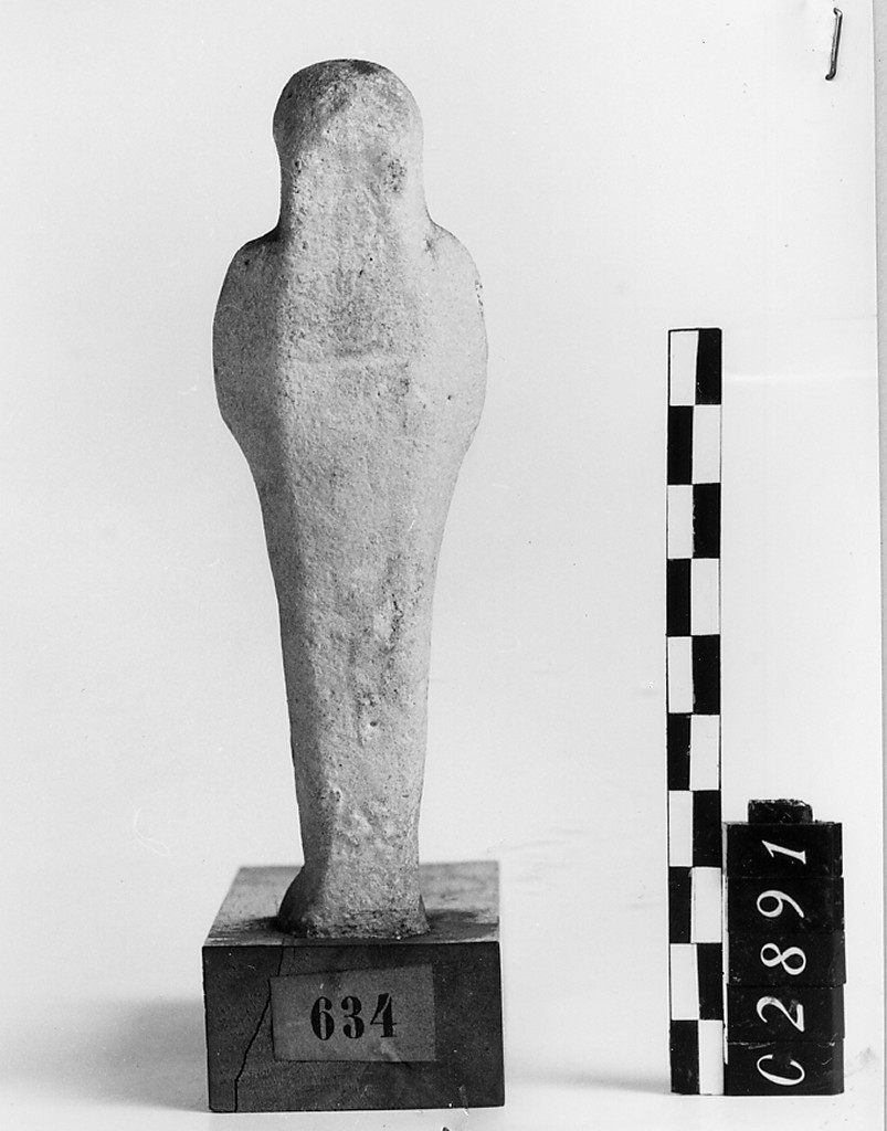 Ushabti mummiforme con pilastro dorsale, Schneider Cl.XIA5 (Epoca Tolemaica)