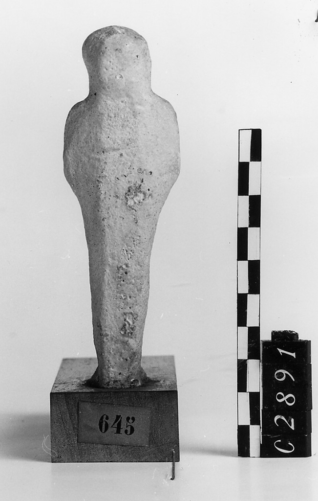 Ushabti mummiforme con pilastro dorsale, Schneider Cl.XIA5 (Epoca Tolemaica)