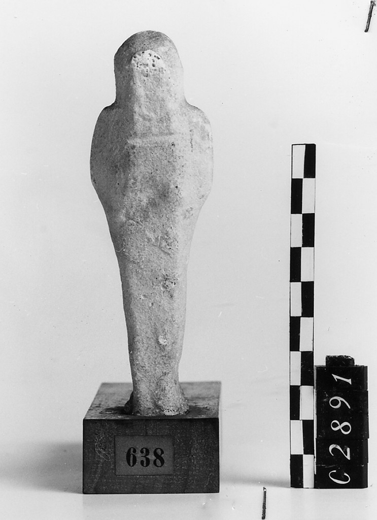 Ushabti mummiforme con pilastro dorsale, Schneider Cl.XIA5 (Epoca Tolemaica)