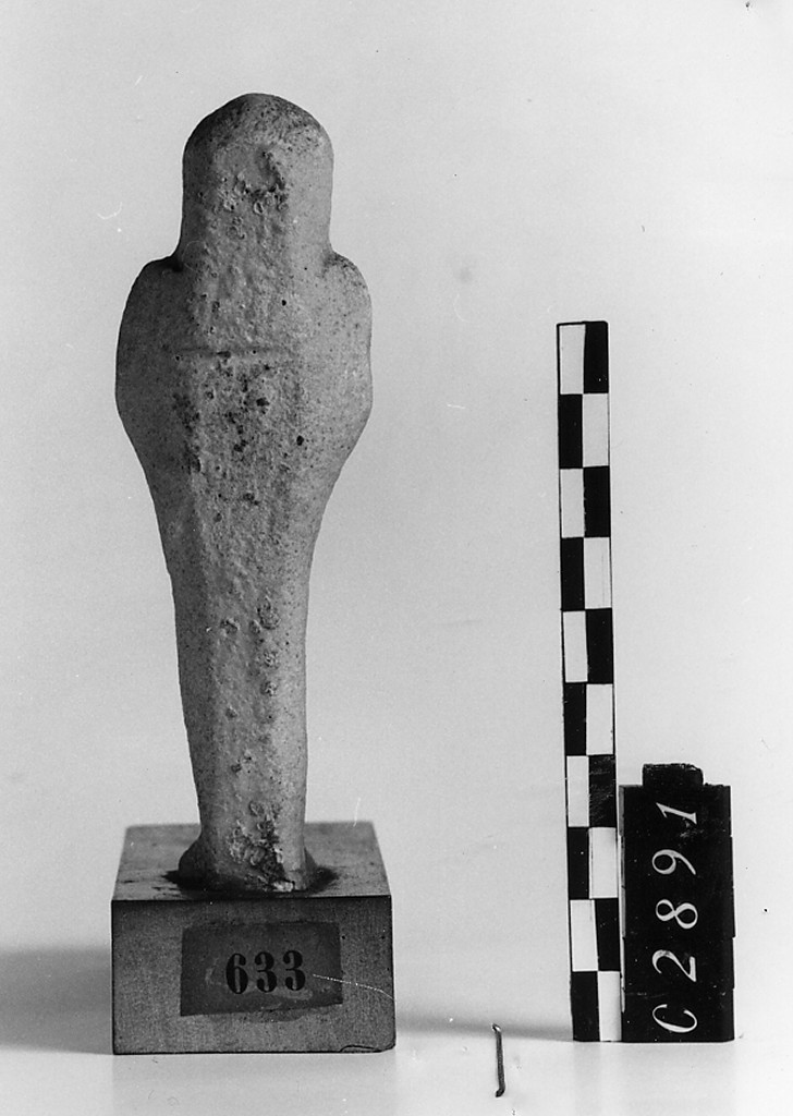 Ushabti mummiforme con pilastro dorsale, Schneider Cl.XIA5 (Epoca Tolemaica)
