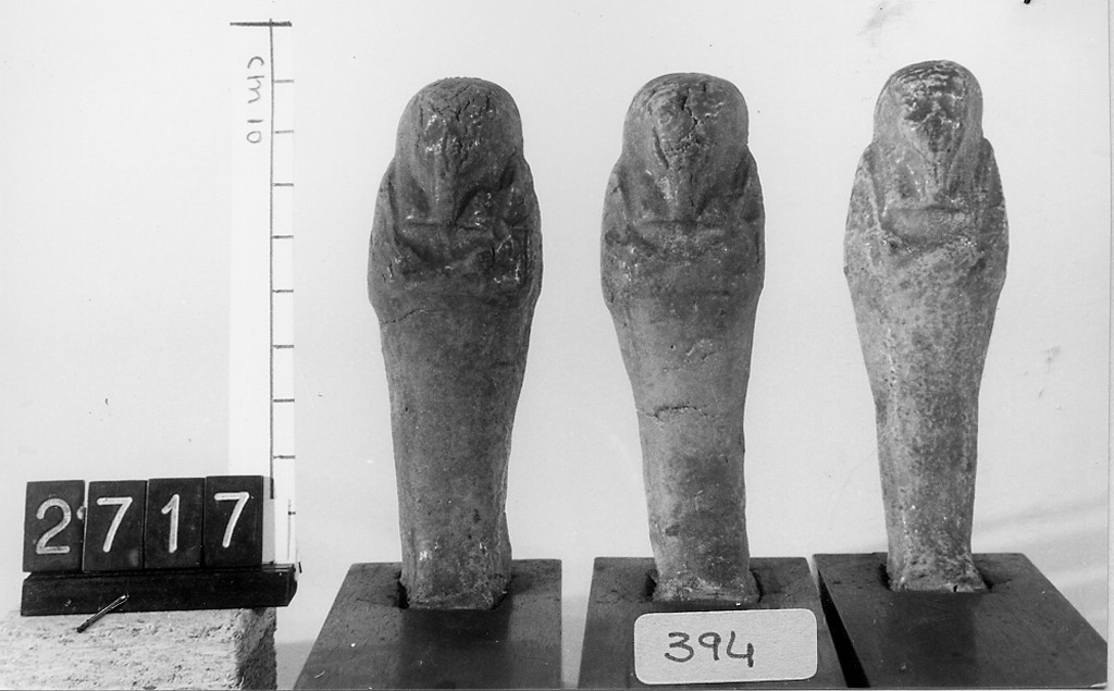 Ushabti mummiforme con pilastro dorsale, Schneider Cl.XIC (Epoca tarda)