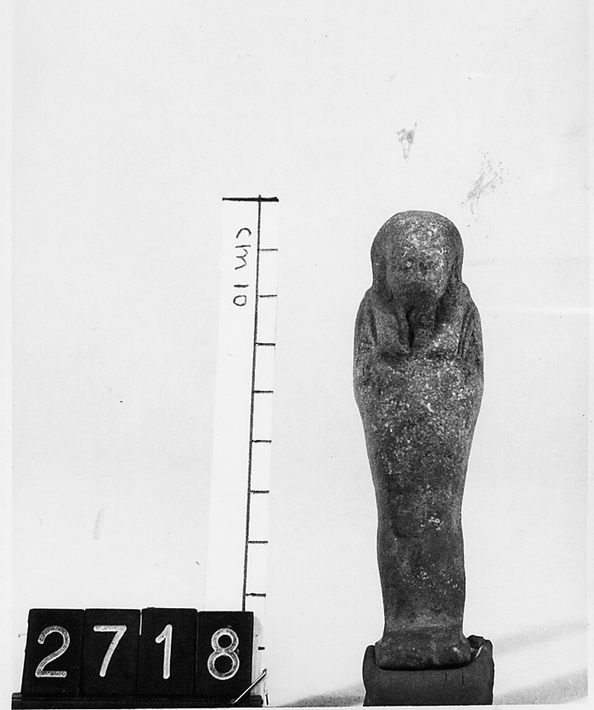 Ushabti mummiforme con pilastro dorsale, Schneider Cl.XIC (Epoca tarda)