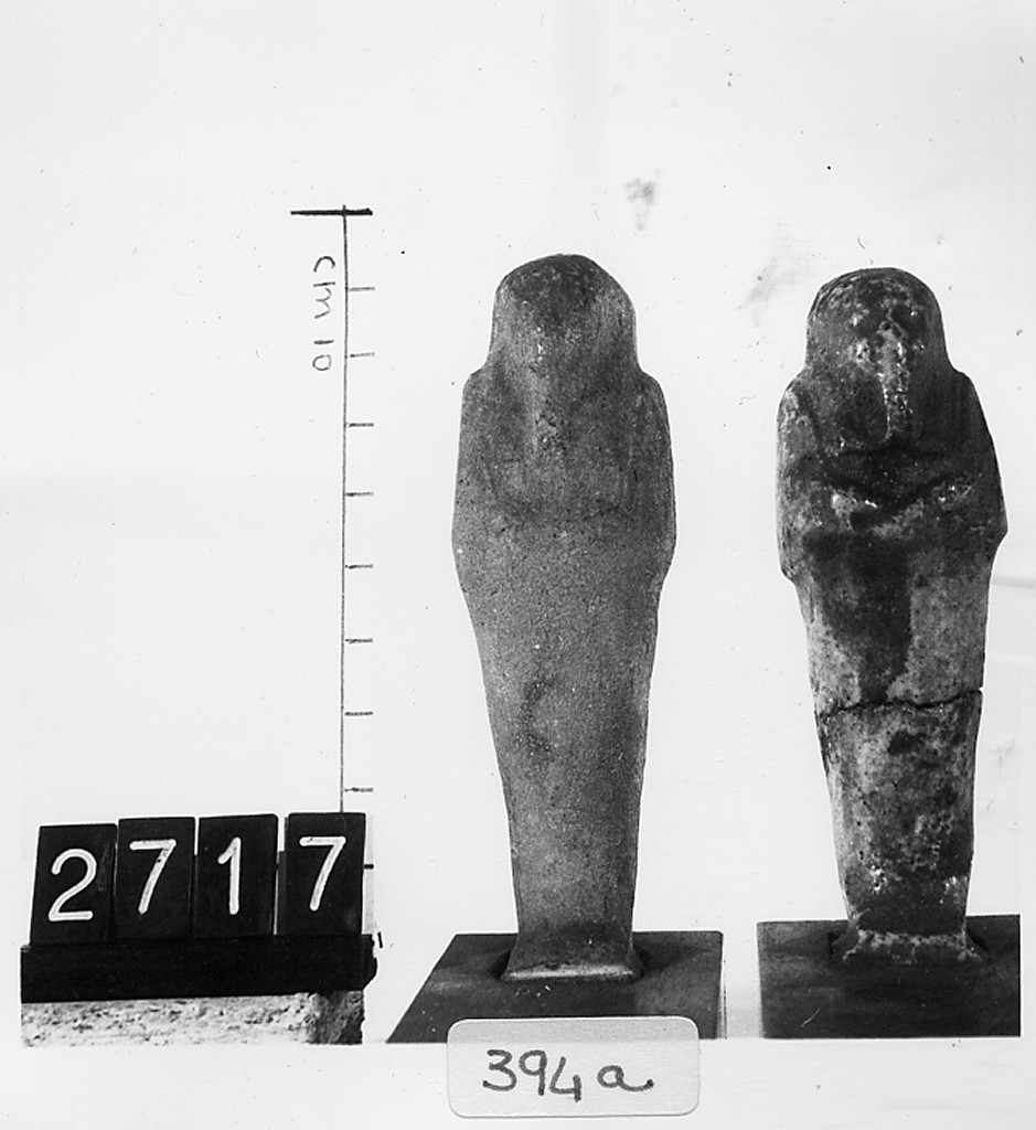 Ushabti mummiforme con pilastro dorsale, Schneider Cl.XIC (Epoca tarda)