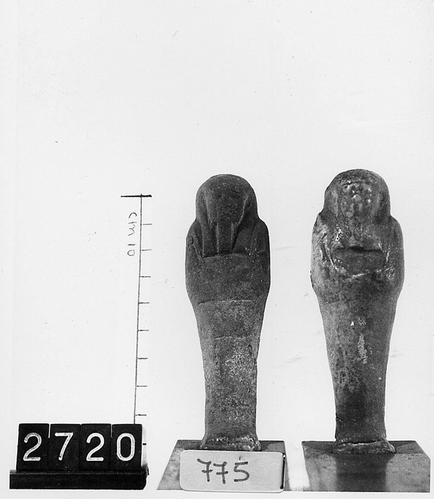 Ushabti mummiforme con pilastro dorsale, Schneider Cl.XIC (Epoca tarda)