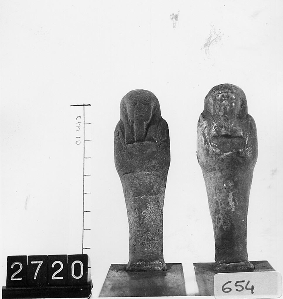 Ushabti mummiforme con pilastro dorsale, Schneider Cl.XIC (Epoca tarda)