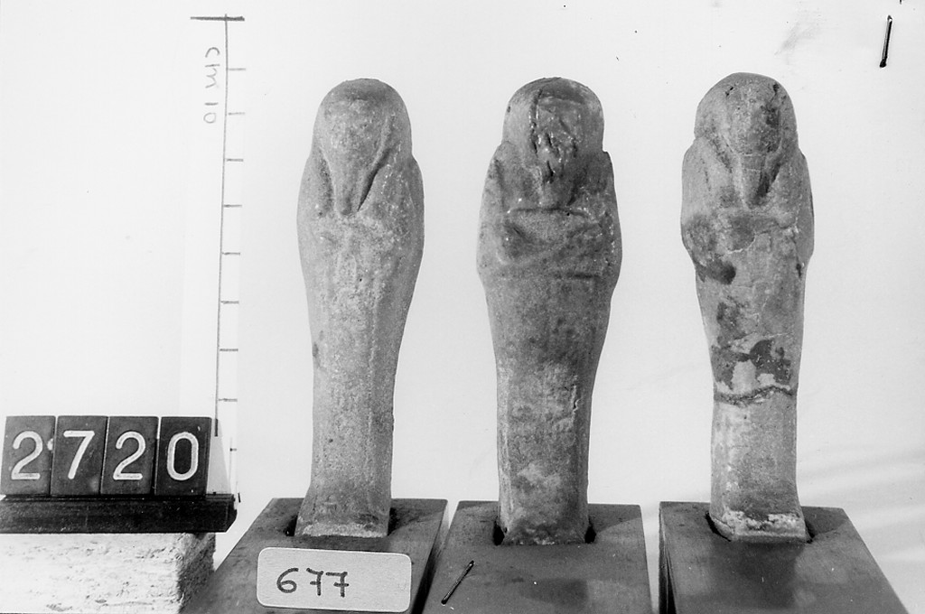 Ushabti mummiforme con pilastro dorsale, Schneider Cl.XIC (Epoca tarda)