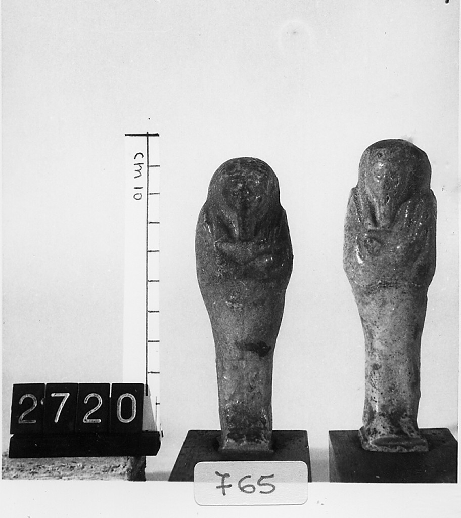 Ushabti mummiforme con pilastro dorsale, Schneider Cl.XIC (Epoca tarda)