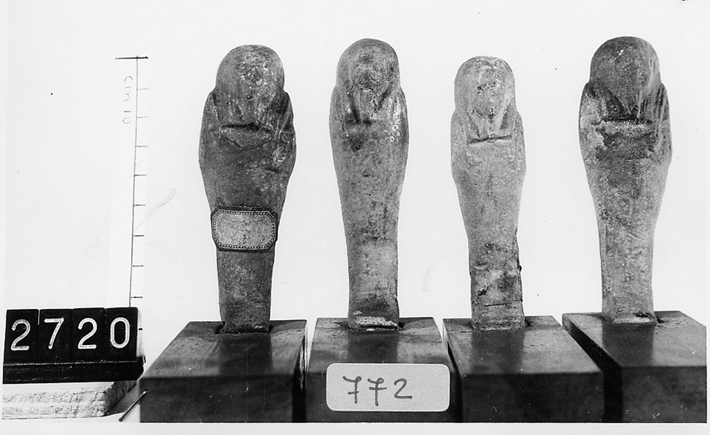 Ushabti mummiforme con pilastro dorsale, Schneider Cl.XIC (Epoca tarda)