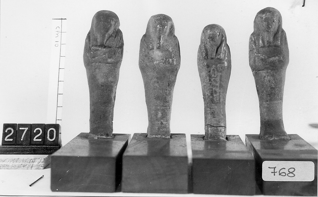 Ushabti mummiforme con pilastro dorsale, Schneider Cl.XIC (Epoca tarda)