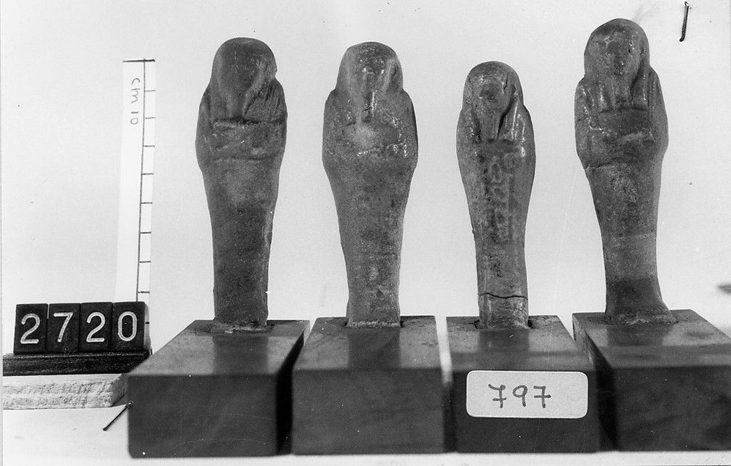 Ushabti mummiforme con pilastro dorsale, Schneider Cl.XIC (Epoca tarda)