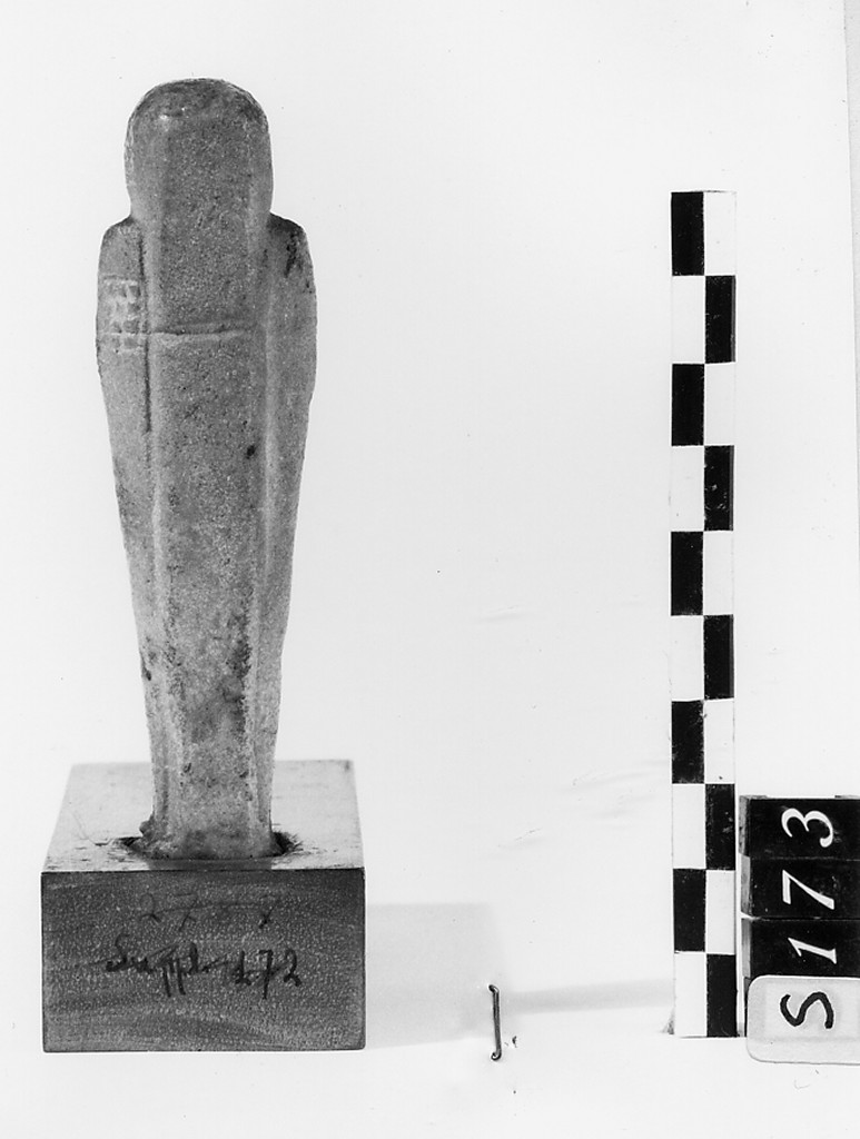 Ushabti mummiforme con pilastro dorsale, Schneider Cl.XIA5 (Epoca tarda XXX)