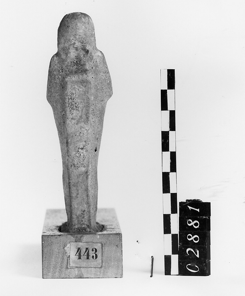Ushabti mummiforme con pilastro dorsale, Schneider Cl. XIA5 (Epoca tarda)