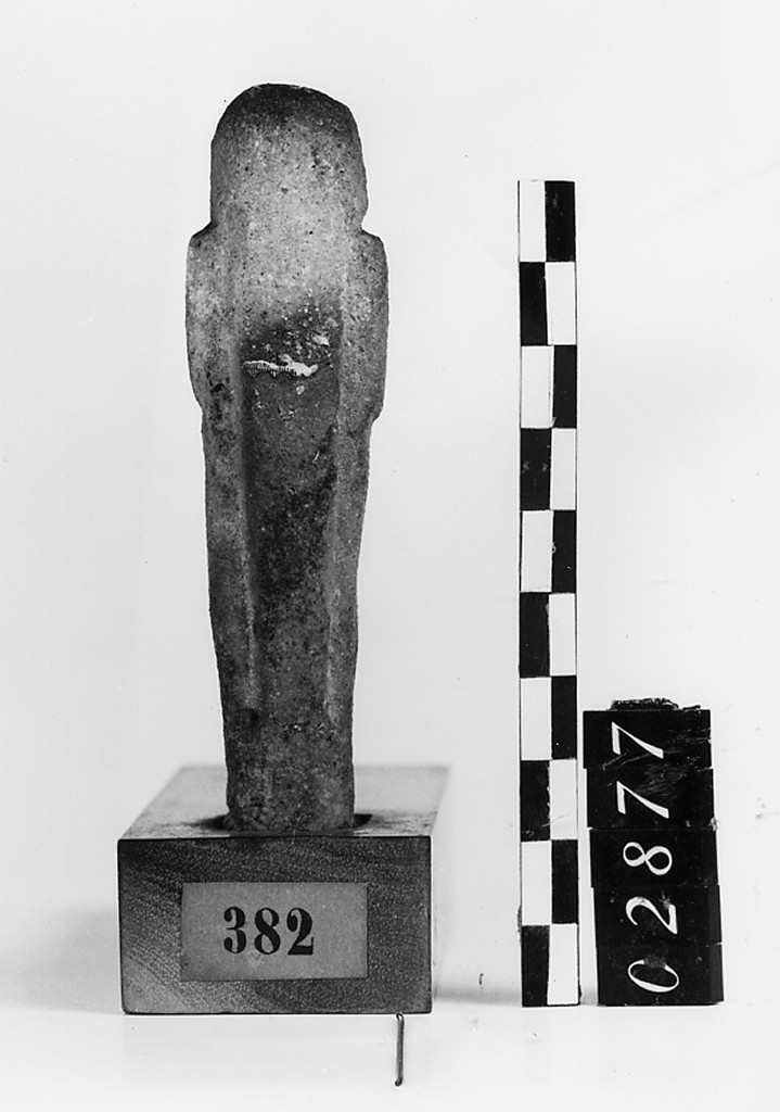 Ushabti mummiforme con pilastro dorsale, Schneider Cl. XIA5 (Epoca tarda)