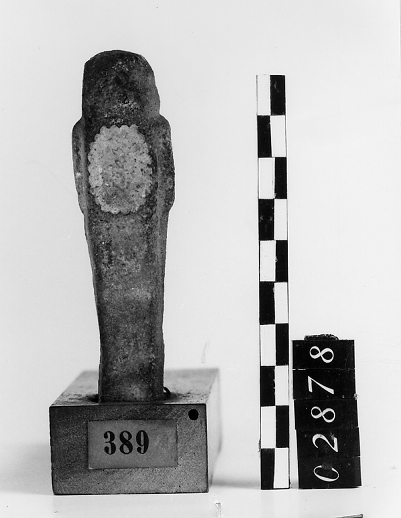 Ushabti mummiforme con pilastro dorsale, Schneider Cl. XIA5 (Epoca tarda)