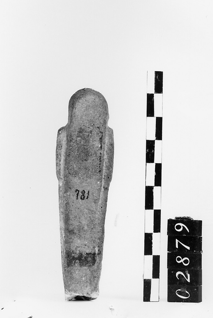 Ushabti mummiforme con pilastro dorsale, Schneider Cl. XIA5 (Epoca tarda)
