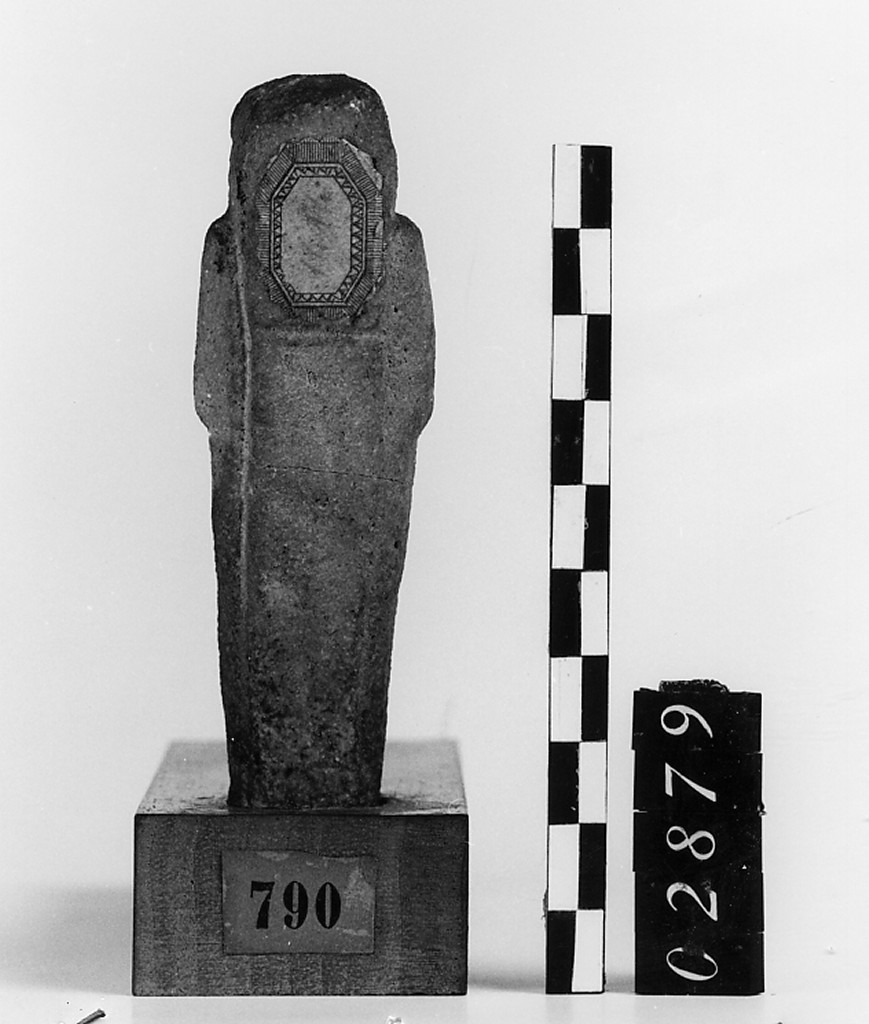 Ushabti mummiforme con pilastro dorsale, Schneider Cl. XIA5 (Epoca tarda)