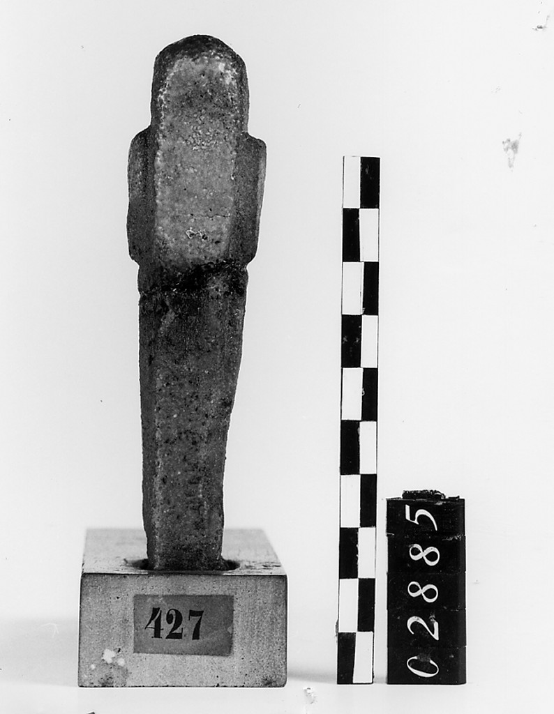 Ushabti mummiforme con pilastro dorsale, Schneider Cl. XIA5 (Epoca tarda)