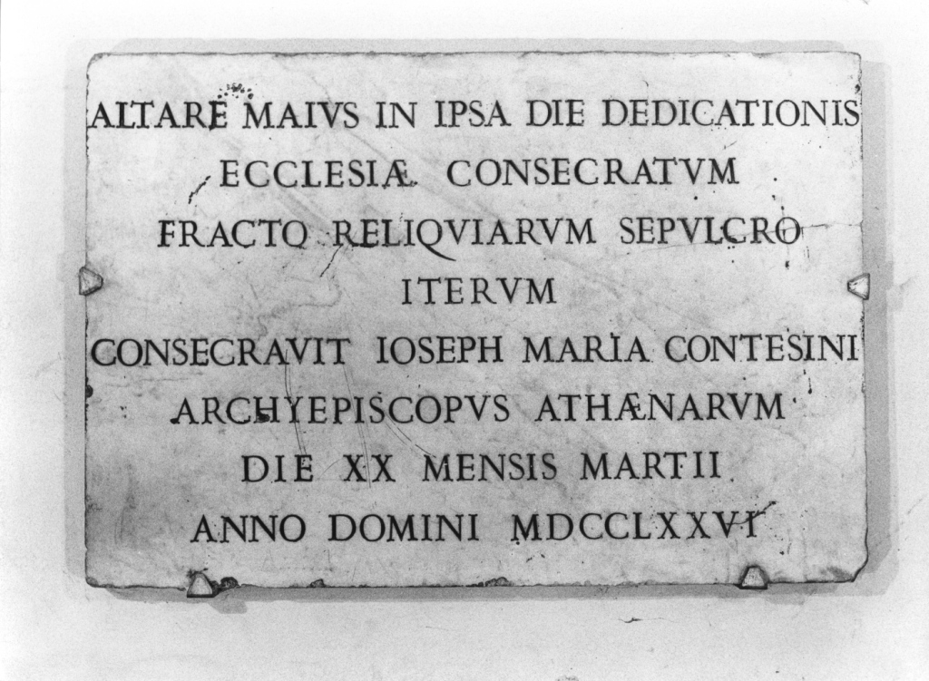 lapide commemorativa - ambito romano (sec. XVIII)