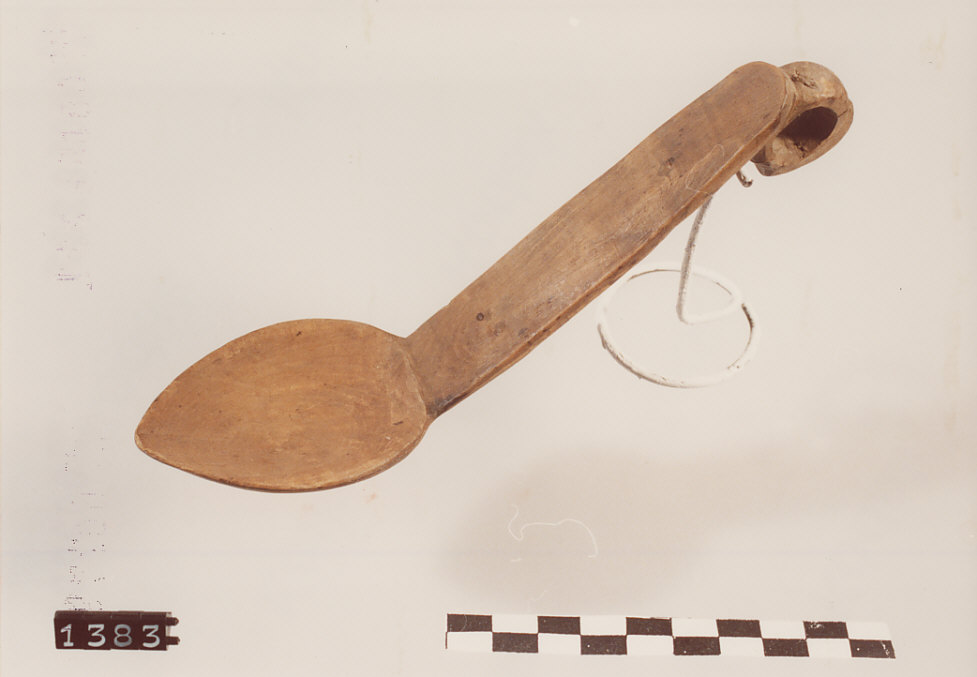 CUCCHIAIO PER RICOTTA, utensili per la pastorizia - artigianato pastorale (sec. XX prima metà)