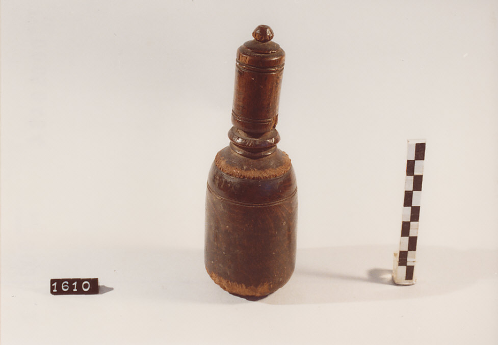 FIASCA PER POLVERE DA SPARO, utensili per la caccia - artigianato pastorale (sec. XX prima metà)