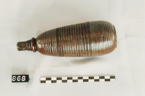 fiasca per polvere da sparo, recipienti, utensili da lavoro - artigianato agro-pastorale (sec. XIX fine - sec. XX inizio, da 1890 a 1910)