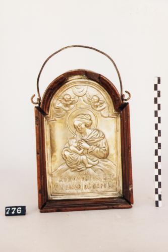 Madonna con Bambino (cassetta per elemosina, cassette, oggetti ecclesiastici) - artigianato popolare (sec. XIX seconda metà, 1885)