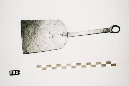 cazzuola per la porta santa, cazzuole, utensili domestici - artigianato agro-pastorale (sec. XX prima metà, da 1900 a 1949)