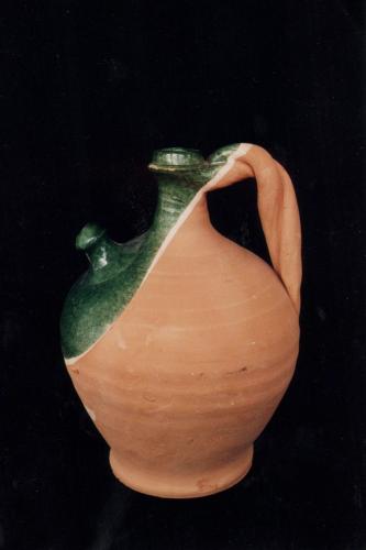 orcio monoansato, vasi, vasellame domestico - bottega calabrese (sec. XIX fine - sec. XX inizio, da 1890 a 1910)